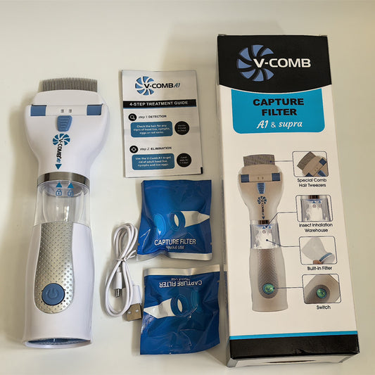 Rechargeable electric flea/lice comb