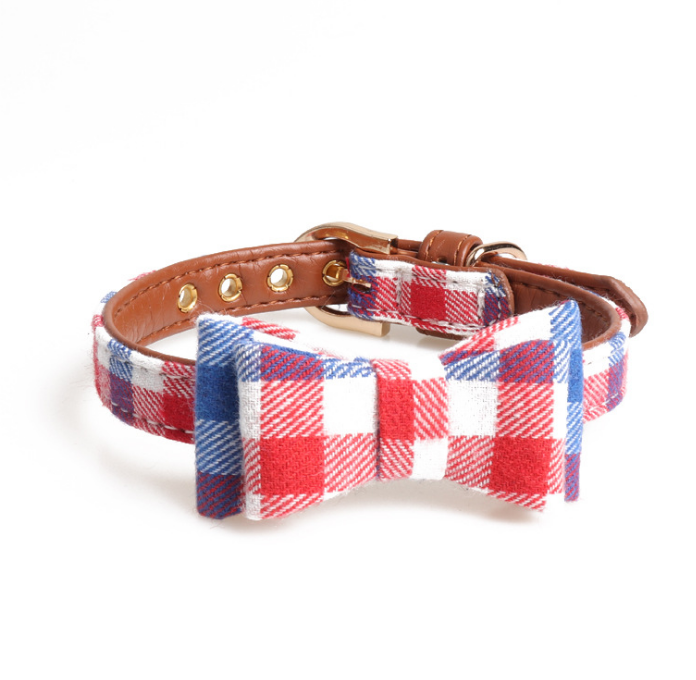 Plaid Bandana/Bow Collar