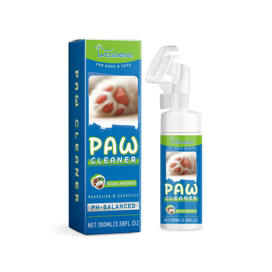 Paw cleansing foam scrubber