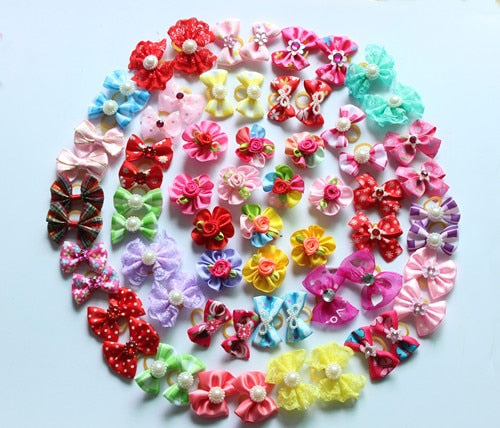 10PCS Pet Hair Bows