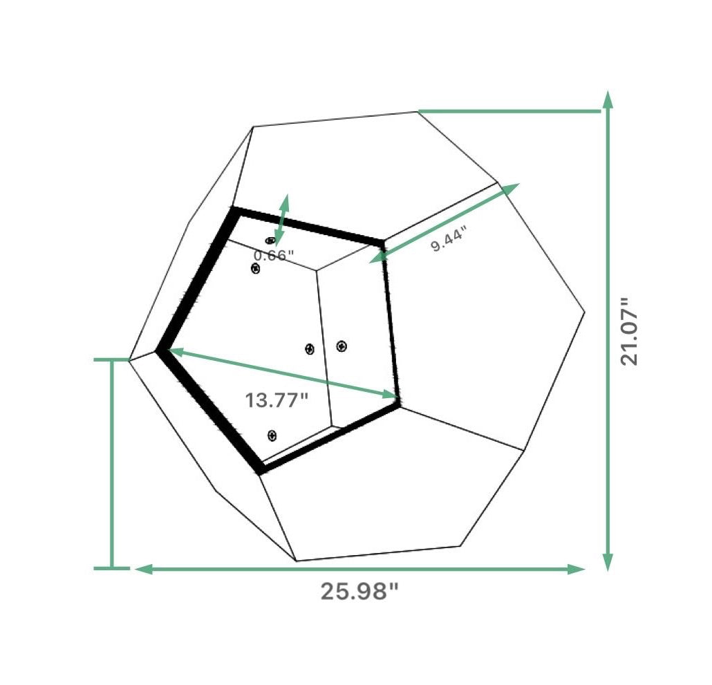 25.98'' geometric cat bed side table