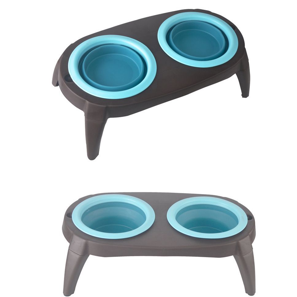 Double Silicone Raised Bowl
