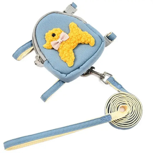 Dog/cat backpack harness and leash