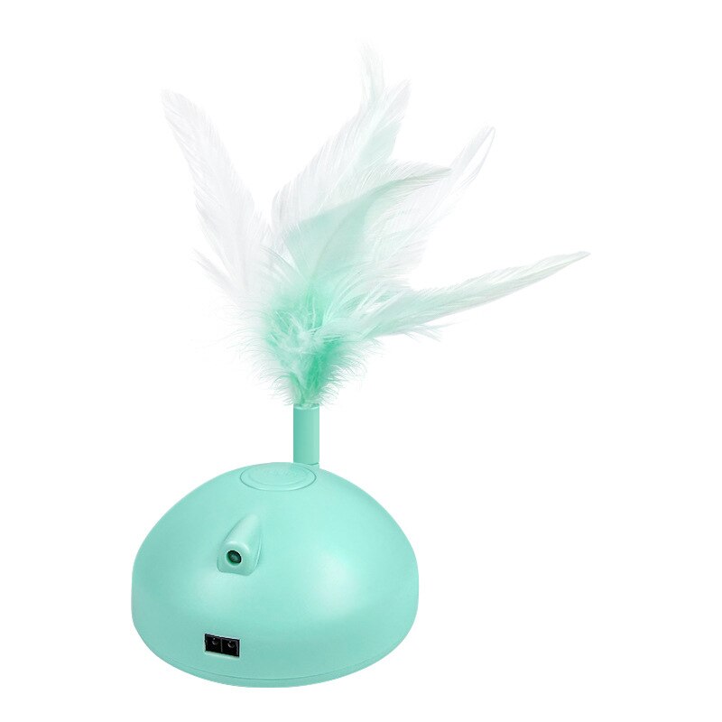 Roaming Cat toy with feather and laser