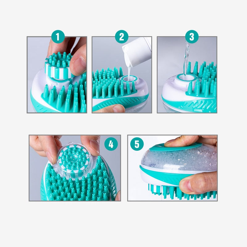 Shampoo Dispensing Bath Brush