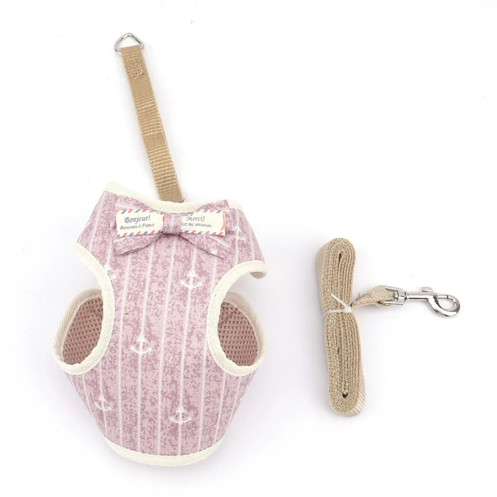 Small Dog/ Cat Harness and Leash Set