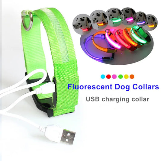 Nylon Rechargeable LED Collar