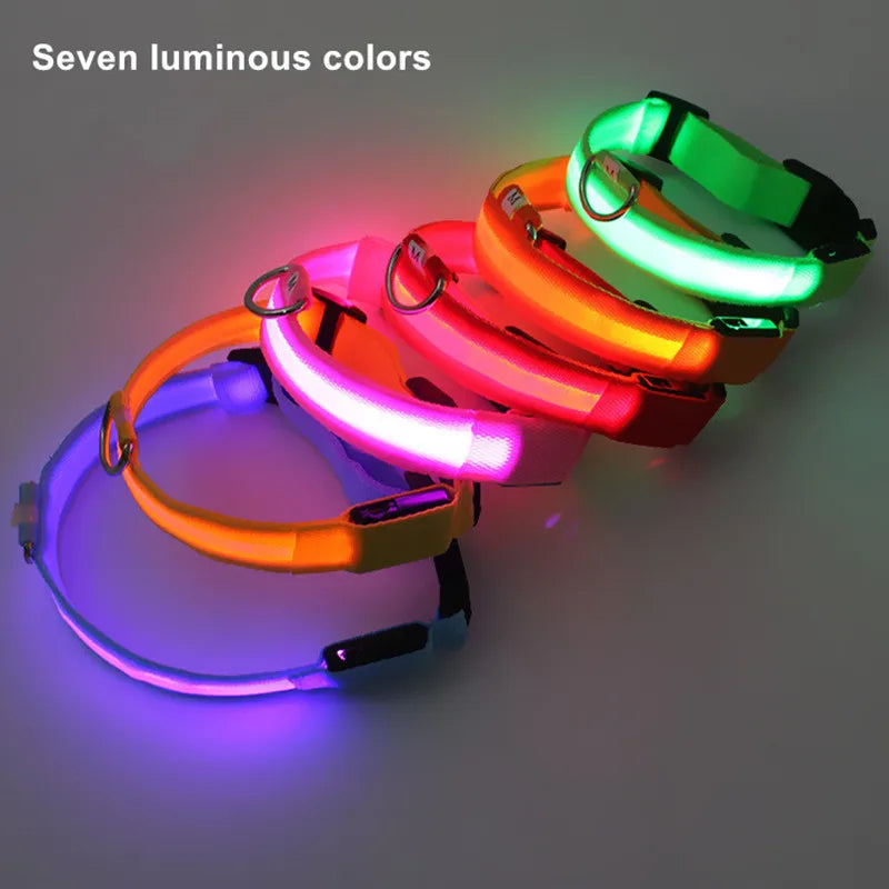Nylon Rechargeable LED Collar