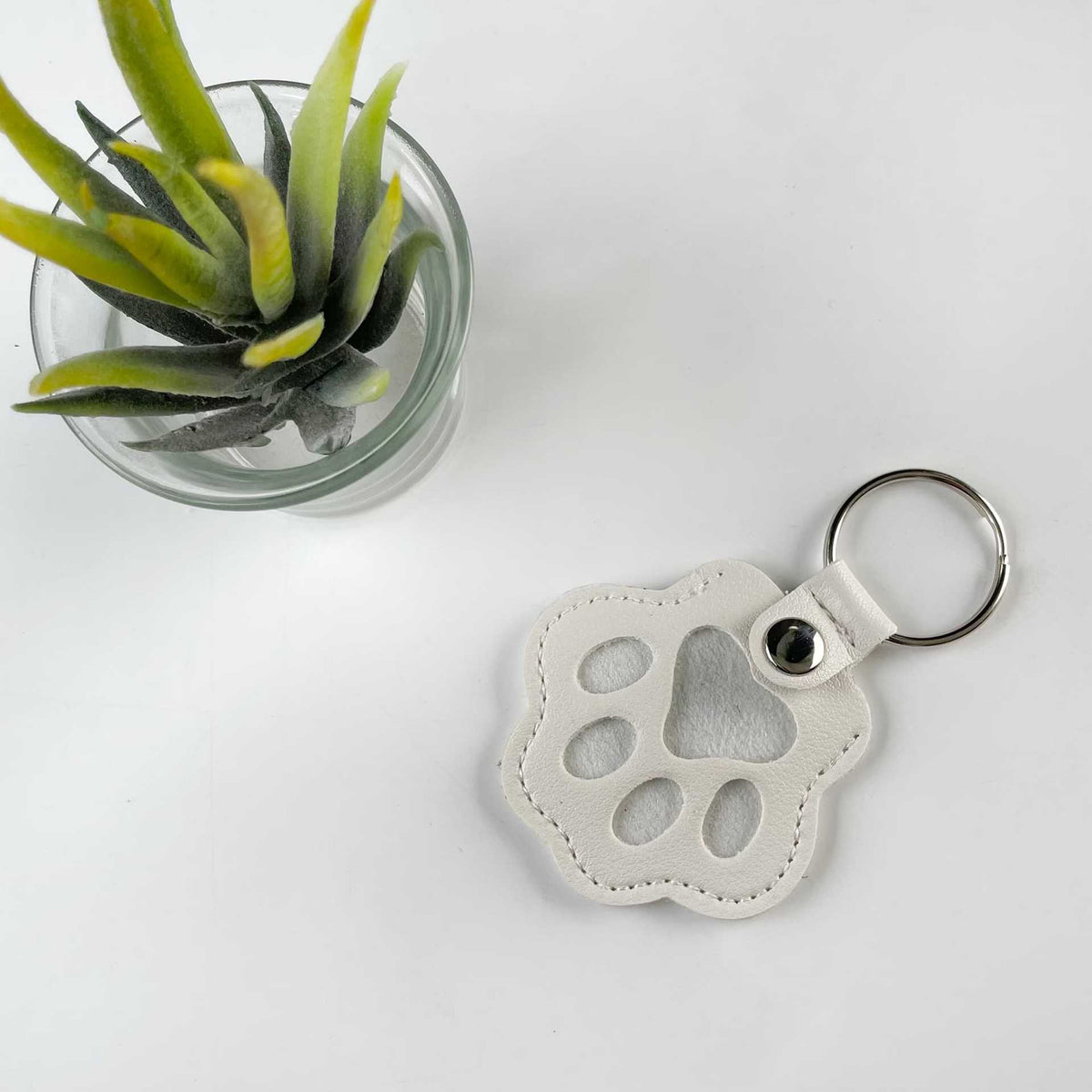 Pet Hair Memorial Keychain