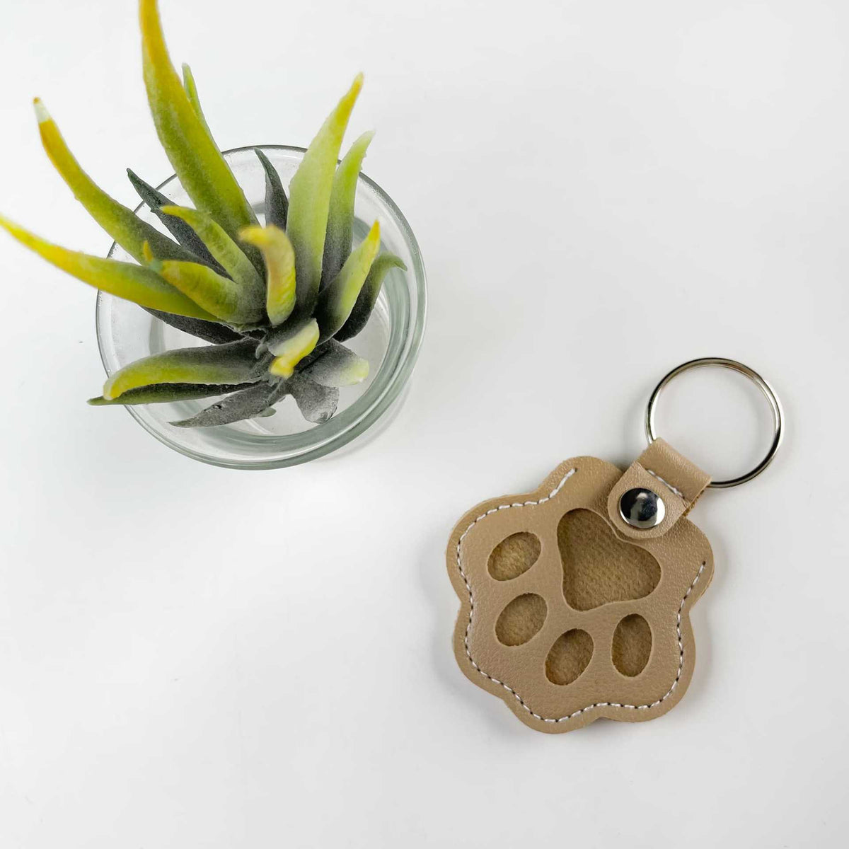 Pet Hair Memorial Keychain