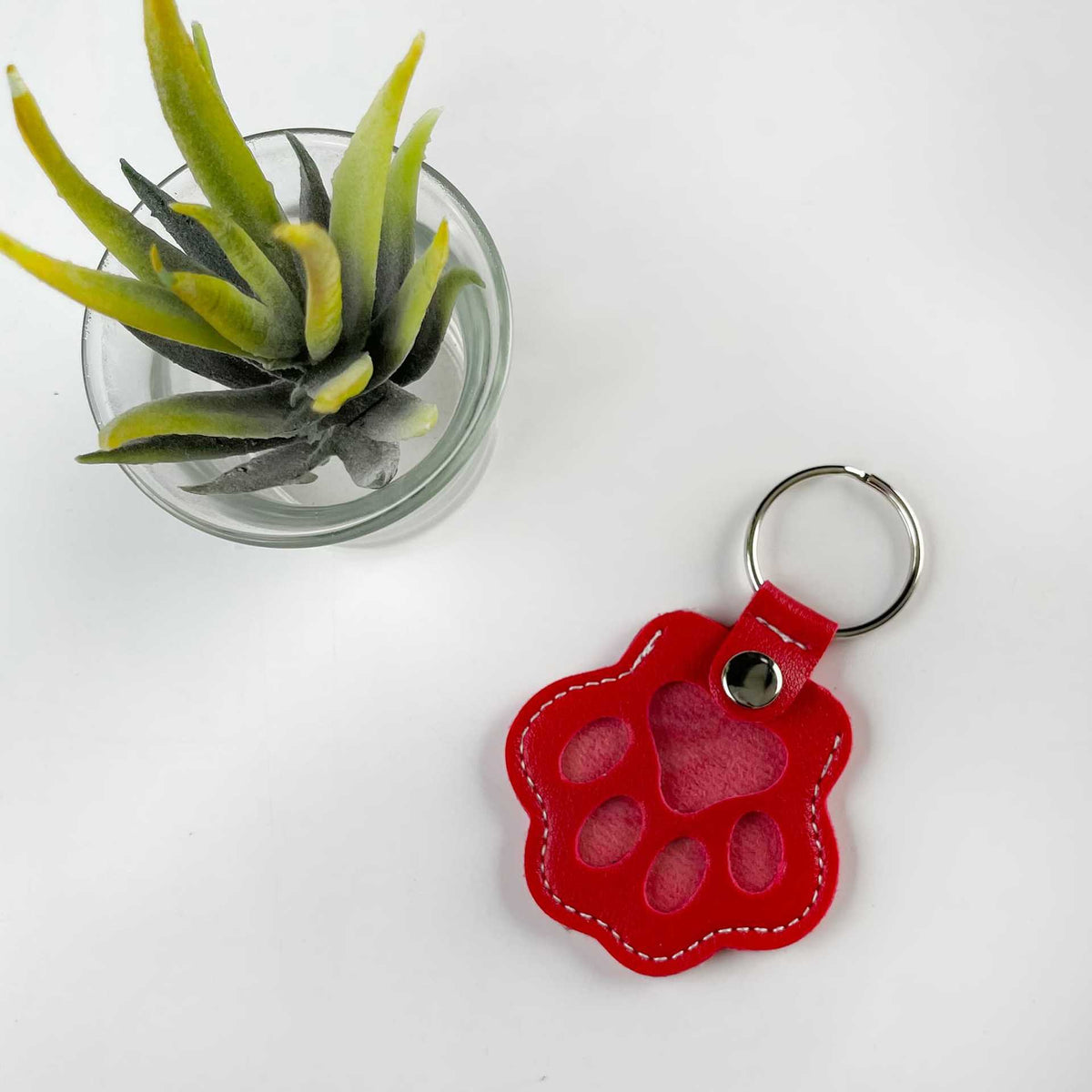 Pet Hair Memorial Keychain