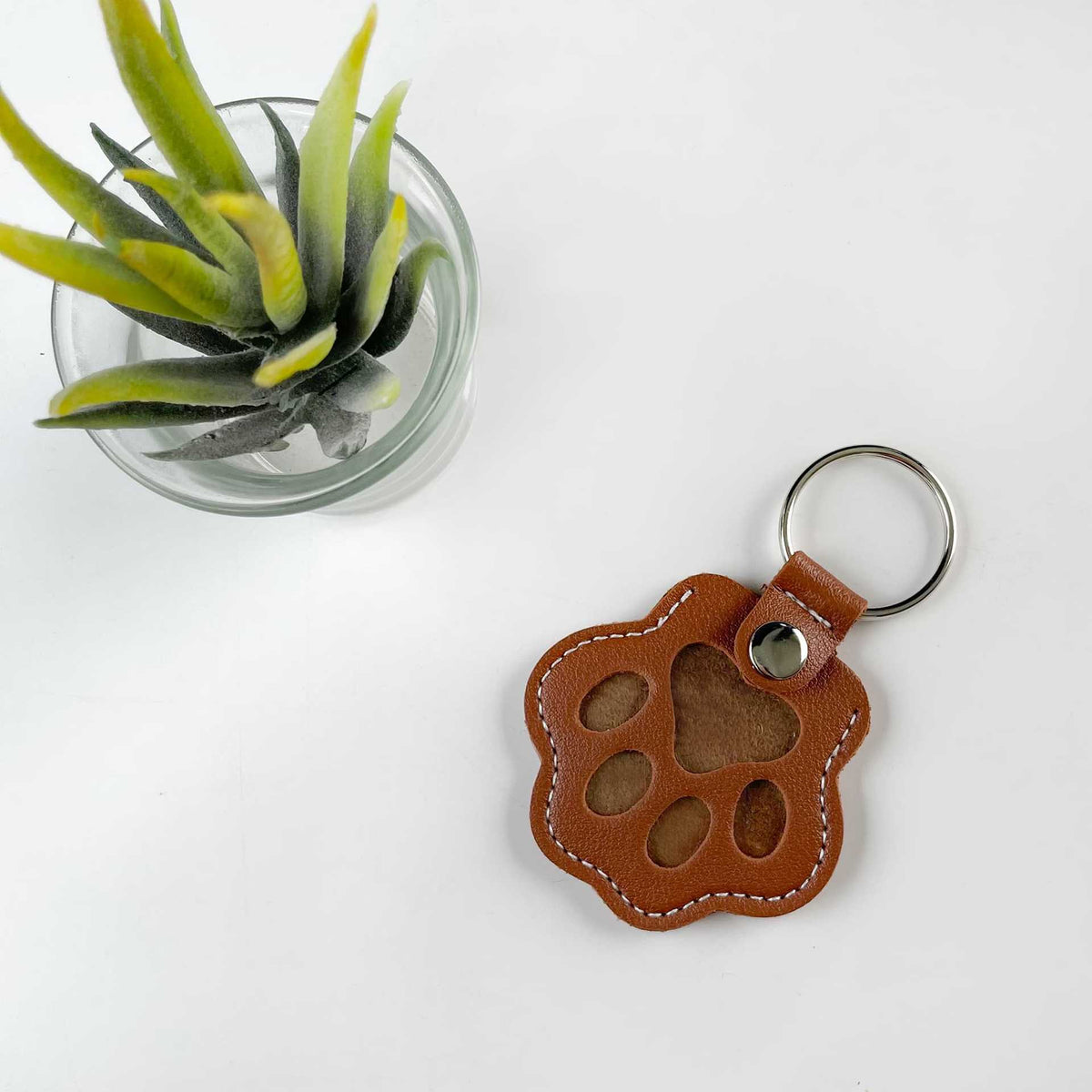 Pet Hair Memorial Keychain
