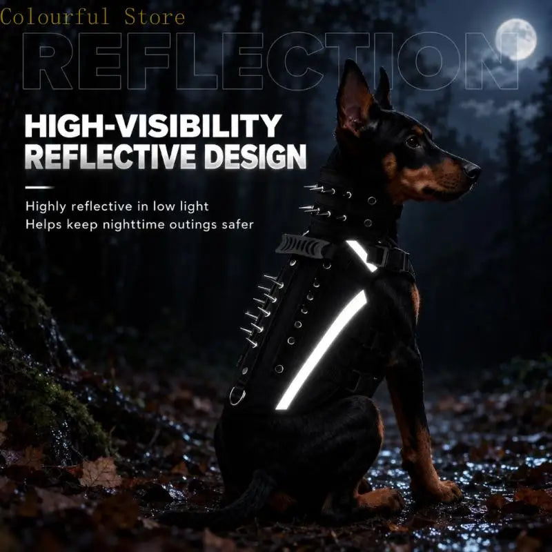 Anti Predator Dog Harness W/ Removable Spikes