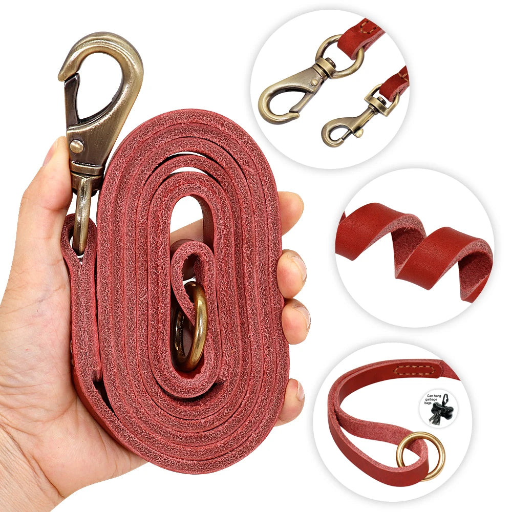 Personalized Leather Dog Collar/Leash Set