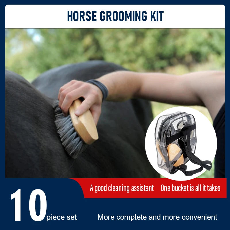 Professional Horse Grooming Kit 10-Piece Set