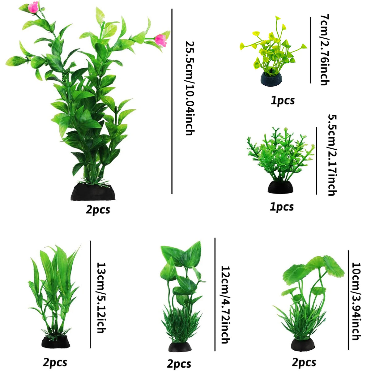 9/10pc Artificial Aquarium Plants