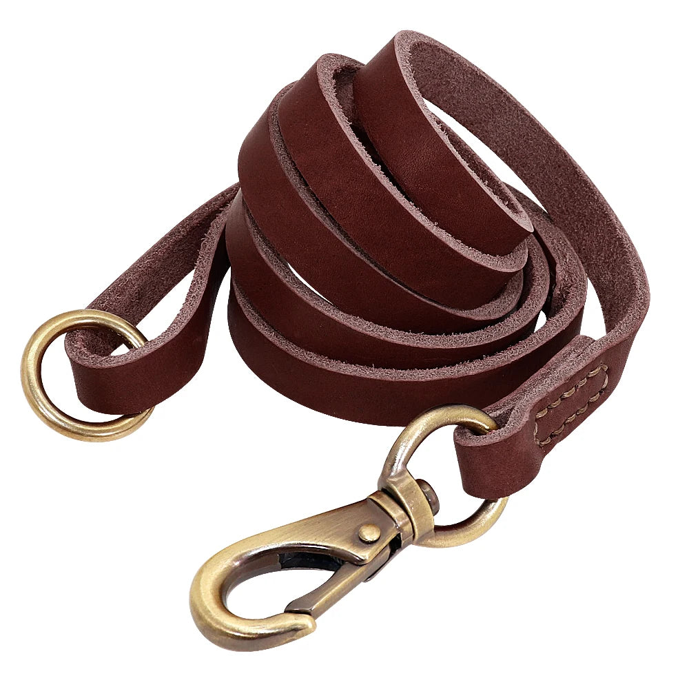 Personalized Leather Dog Collar/Leash Set